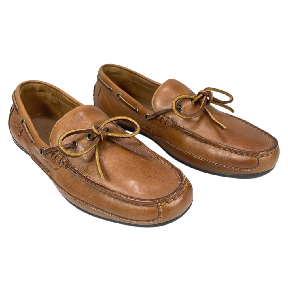 Polo Ralph Lauren Men 9D Brown Leather Boat Loafer Driving Moccasin Shoes - Picture 3 of 10